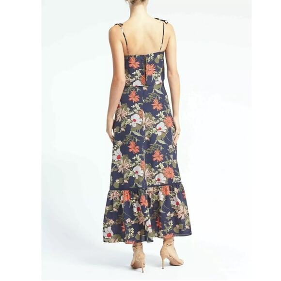 Banana Republic Floral Print Ruffle Hem Maxi Dress - Picture 2 of 8